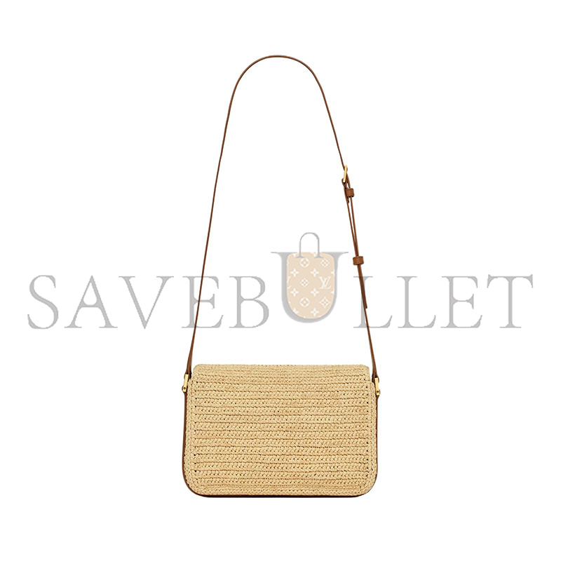Y*L solferino medium satchel in raffia and leather 751506gaabn2080 (23*16*6cm)